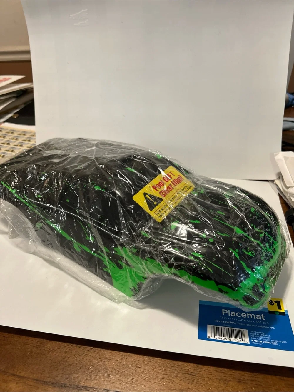 Black & Green Graphic RC Car Body Shell